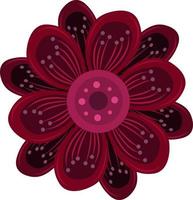 Chocolate cosmos flower vector illustration for graphic design and decorative element