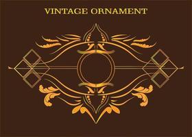 vintage gold creative ornament for wedding card and logo design vector
