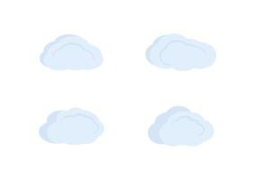 collection of cartoon bubble cloud vector on white background