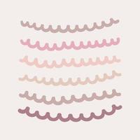 Curvy wavy lines vector