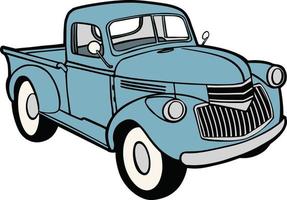 vintage truck retro classic car vector