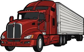 Semi trailer truck vector