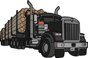 Semi trailer truck vector