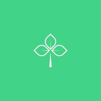 hoja verde abstracta y diseño de vector de icono de logotipo de hojas. diseño de paisaje, jardín, planta, naturaleza, salud y ecología vector logo ilustración.