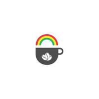 Coffee Logo. Modern Icon Symbol Monochrome Mono-line Minimalism vector logo for coffee shop.