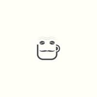 Coffee Logo. Modern Icon Symbol Monochrome Mono-line Minimalism vector logo for coffee shop.