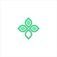 Abstract Green Leaf and Leaves logo Icon Vector Design. Landscape Design, Garden, Plant, Nature, Health and Ecology Vector Logo Illustration.