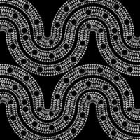 patrón étnico boho, triángulos y círculos de estilo africano sobre fondo negro con ondas dinámicas, arte tribal para impresión, marcos de pared, textiles, papeles de envolver, cubiertas móviles vector