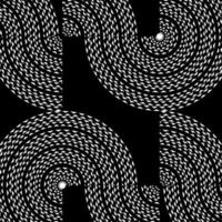 Ethnic Boho pattern, triangles, and circles in African style on black background with dynamic waves,  Tribal art for print, Wall frames, textile, wrapping papers, mobile covers vector