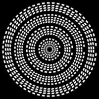 Ethnic Boho pattern, triangles, and circles in African style on black background with dynamic waves,  Tribal art for print, Wall frames, textile, wrapping papers, mobile covers vector