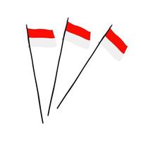 bandera de indonesia, vector de cinta de bandera de indonesia, banderas rojas y blancas de indonesia