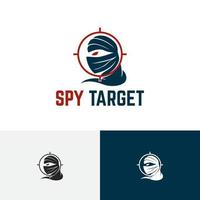 Spy Target Circle Terrorist Hunter War Game Logo vector