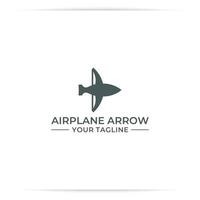 vector de diseño de logotipo de avión de arquero,