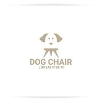 dog chair logo design vector. for decoration, toy vector