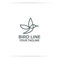 logo design bird line vector