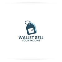 logo designs shop wallet vector