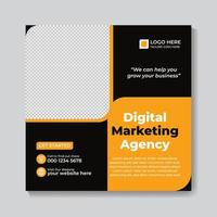 Professional digital business agency marketing social media post and banner template design Free Vector