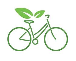 vector de logotipo de bicicleta ecológica