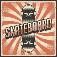 Retro Skater Skateboard Skateboarding Poster vector