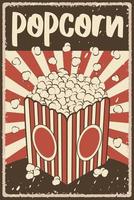 Popcorn Signage Poster Retro Rustic Vector
