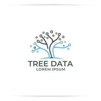 tree technology logo design vector, branch, connect, data, digital vector