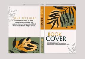 diseño de portada de libro de tema natural. diseño minimalista con colores en tonos tierra vector