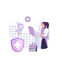 Occupational health flat style illustration vector design