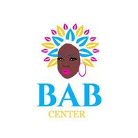 diseño de logotipo femenino africano vector