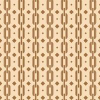 Seamless abstract chain pattern on beige. Retro background with brown rhombs for bedding, tablecloth, oilcloth or other textile design vector