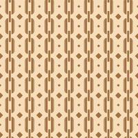 Seamless abstract chain pattern on beige. Retro background with brown rhombs for bedding, tablecloth, oilcloth or other textile design vector