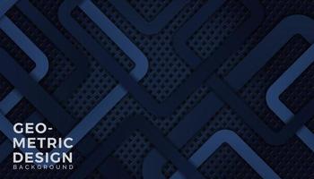 Abstract modern dark blue overlap geometric background vector