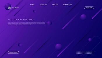 Abstract Modern geometric gradient landing page template vector