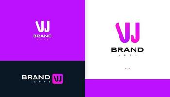 diseño inicial del logotipo vj. logotipo inicial de v y j con un concepto moderno y limpio vector