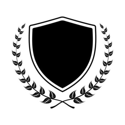 Coat of arm vector black color