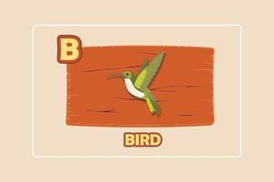 alfabeto animal letra b. alfabeto inglés con un lindo concepto animal. ilustración vectorial vector