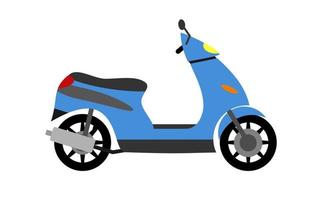 Moped vector blue color for delivery