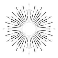 Sunburst vector hand draw style black color