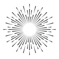 Sunburst vector hand draw style black color