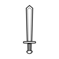 Sword vector black color line style