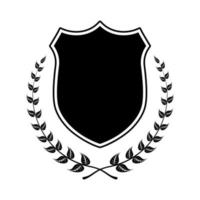Coat of arm black color isolated vector