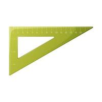 triángulo de regla, ilustración vectorial. herramienta para dibujo, ingenieros, lecciones de geometría, matemáticas. el concepto de aprendizaje en la escuela, universidad. vector
