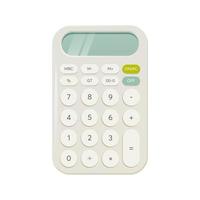 calculadora, ilustración vectorial. para cálculos matemáticos en la escuela, universidad, oficina. contador de ayuda, estudiante, alumno vector