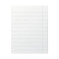 Template of a blank sheet of paper from a striped school notebook. Vector illustration.