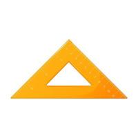 Ruler triangle, vector illustration. Tool for drawing, engineers, geometry lessons, mathematics. The concept of learning at school, university.