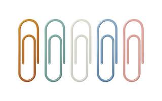 Premium Vector  Stationery set of paper clips pins and paper holders vector