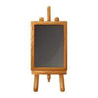 Black chalk board. Element of school, educational institution. For writing by a student or teacher. Vector illustration, cartoon style
