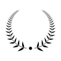 Laurel wreath vector isolated on white background