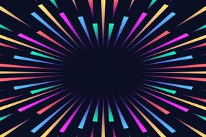 Firework vector background. Sunburst colorful strips