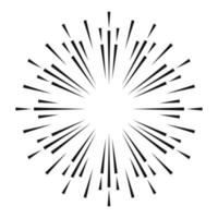 Sunburst vector black color line isolated