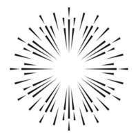 Sunburst vector black color line isolated